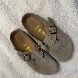 Birkenstock suede clog 38 practically new